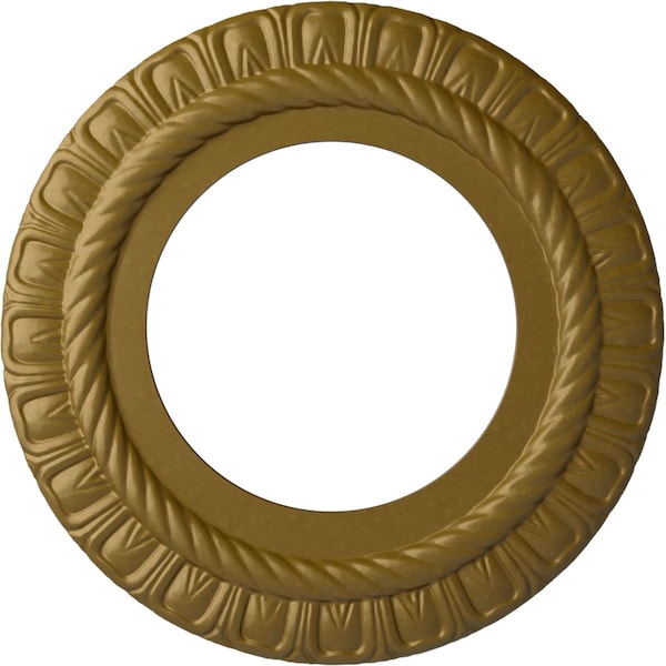 Ekena Millwork Claremont Ceiling Medallion (Fits Canopies up to 7"), Hnd-Painted Gold, 10 5/8"OD x 5 3/4"ID x 1/2"P CM10CLGLS - main